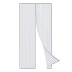 Porte d'écran magnétique pour insectes mouches, 95 x 200 cm, blanc, aimanté, porte, rideau de porte, moustiquaire pour porte de balcon, salon, porte de terrasse