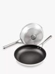 Ninja ZEROSTICK Stainless Steel Non-Stick 24cm & 28cm Frying Pans, Set of 2