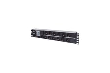 Intellinet 19" 2U Rackmount 15-Way Power Strip - German Type", With Double Air Switch, 3m Power Cord - stikdåse