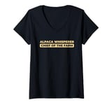 Womens Alpaca Alpaka - Llama Farmer Animal Chief Of The Farm V-Neck T-Shirt