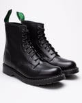 Solovair, 8 Eye Derby Boot-Black Hi-Shine