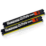 GMR Mémoire RAM Haute Performance DDR3 16 Go (2 x 8 Go) pour Ordinateur - Ultra Rapide 1600 MHz - Haute compatibilité avec Toutes Les Marques - Mise à Niveau de la mémoire RAM de Bureau - Design doré