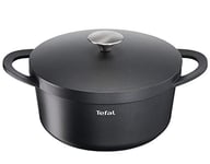 Tefal Trattoria E21846 Cocotte en Fonte d'aluminium avec revêtement Anti-adhésif, Bonne Conservation de la Chaleur, Plats mijotés, Convient à Tous Les Types de plaques de Cuisson courantes, à