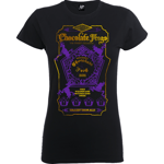 Harry Potter Honeydukes Purple Chocolate Frogs Women's Black T-Shirt - L