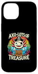 Coque pour iPhone 14 Costume de pirate au trésor d'axolotl fantaisiste