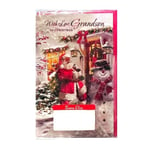 Simon Elvin With Love Grandson Santa Claus Christmas Card (Pack of 6)