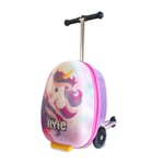 Luna the Unicorn 18" Scooter Suitcase Folding Luggage With Wheels