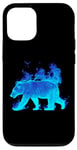 Coque pour iPhone 12/12 Pro Ours bleu avec flammes