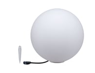 Plug & Shine Globe 40 cm 6,5W 3000 Kelvin IP67 - Med jordspyd - Hvit