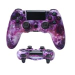 QLOVE Wireless Controller for PS4, Controllers Gamepad Joystick Gamepad, Controller with Six-axis Dual Vibration Shock and Audio, for PlayStation 4/PS4 Slim/Pro/PS3,purple sky