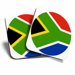 2 x Coasters - South Africa Pretoria Flag Home Gift #9121