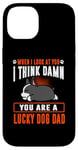 Coque pour iPhone 14 Boston Terrier You Are A Lucky Dog Dad Funny Puppy Dogs