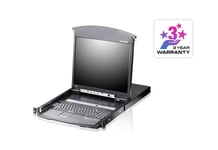 ATEN – KL1516AiM KVM Switch, 16-port, 17" Display, Dual Rail, CAT5 (KL1516AiM-AXA-XG)