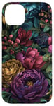 Coque pour iPhone 14 Plus Bouquet floral multicolore avec breloque minuit