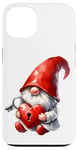 Coque pour iPhone 13 Love Gnome And Red Heart Lock With Key For Valentines Day