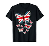 Union Jack Flag Butterfly For Kids & UK British Expats T-Shirt