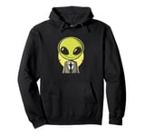 Smiling Alien in Suit with Tie Outfit for Boys and Girls Pullover Hoodie