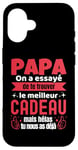 Coque pour iPhone 16 Cadeau Papa Humour Idee Cadeau Drole Homme Tee Shirt Homme