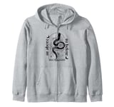 As Above So Below Witch Snake Spell Moon Feminist Zip Hoodie