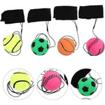 Bollleksak Handledsreturboll Handledsband Boll Fluorescerande Elastisk Boll Med Handledsrem Och Snöre Studsbollar Handleds Armband Leksaker För Handledsövning S football