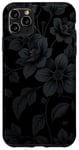 Coque pour iPhone 11 Pro Max Esthétique florale noire classique