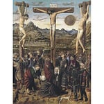 Wee Blue Coo Painting Religious Jesus Crucifixion Anónimo Valenciano Christian Classical Wall Art Print Mur Décor 30 x 41 cm