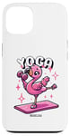 Coque pour iPhone 13 Yoga Drôle Flamingo Mignon Fitness Entraînement Femmes Gym