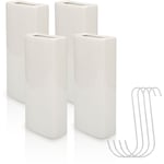 Vingo - 4x Évaporateur en céramique Humidificateur d'air radiateur, évaporateur d'eau chauffage, avec crochet pour suspendre, céramique, blanc 4x