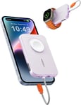 Batterie Externe 5000mah, Mini Power Bank 20w Pd Charge Rapide Avec 3 Sorties Et 2 Entrées Chargeur Portable Avec Affichage Numérique Led Pour Iphone/Ipad/Apple Watch/Android