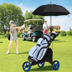 Chariot de Golf Pliable 3 Roues Sangle Élastique Porte-parasol Bleu CW89281