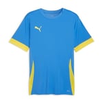 PUMA Mixte Match Teamgoal Jr Maillot De Football, Ignite Blue Blanc-Jaune Plus Rapide, 140 EU