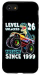 iPhone SE (2020) / 7 / 8 Level 26 Unlocked T Rex Monster Truck Dinosaur 26th Birthday Case