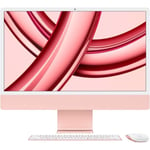 iMac Apple iMac 24" ecran retina 4,5K 256Go SSD 8Go RAM Puce M3 CPU 8 coeurs GPU 8 coeurs Rose Nouveau