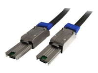 Startech.Com 1M External Mini Sas Cable - Serial Attached Scsi Sff-8088 To Sff-8088 - 2X Sff-8088 (M) - 1 Meter, Black (Isas88881) - Sas Ekstern Kabel - Taa-Samsvar - Sas 6Gbit/S - 4-Spors - 26-Pin 4X Shielded Mini Multilane Sas (Sff-8088) (P) Til 2