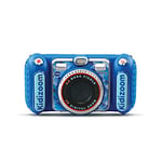 VTech - KidiZoom Duo DX Bleu, Appareil Photo Numérique Enfant 10 en 1, Photo, Selfie, Vidéo, Écran Couleur, Lecteur MP3, Casque Audio, Cadeau Enfant de 3 Ans à 12 Ans - Contenu en Français