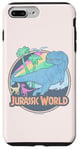 Coque pour iPhone 7 Plus/8 Plus Jurassic World: Fallen Kingdom T-Rex Dino Scene Pastel Logo