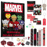 Marvel Advent Calendar 2024 - Stationery Keychains Stamps Advent Calendars for Kids (Marvel Black)