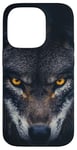 iPhone 14 Pro Wolf Lovers Black Wolf Wild Animal Lovers Wolf Illustration Case