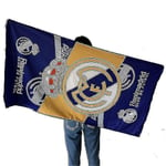 70 * 140cm Stor Fotboll Badhandduk Real Madrid Tryck Rektangulär Badhandduk Strand Stor Handduk