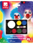 Smiffys Make-Up FX, 7 Colour Palette, Grease, Mult with Facepaints & Applicator, Cosmetics and Disguises Fancy Dress, Cosmetic Dress Up Cosmetics & Disguises.