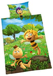 Herding MAYA THE BEE Toddler Bedding Set, Reversible Motif, Duvet Cover 100 x 135 cm, Pillow Case 40 x 60 cm, Cotton/Renforcé