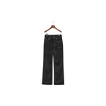 Flared Corduroy Jeans, Black, Gray