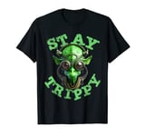 Gift idea Peace UFO Stay Trippy Little Hippie Green Alien T-Shirt