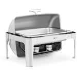 Royal Catering - Chafing Dish Professionnel Bain-Marie Chauffe-Plat 2 Bruleurs GN1/1 8,5L Rolltop