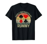 Rummy Funny Rummy Players Lucky Rummy Card Game Vintage T-Shirt