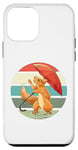 Coque pour iPhone 12 mini Écureuil parapluie nature ludique curieux animal adorable