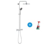 Vitalio Joy System 260, colonne de douche avec mitigeur thermostatique + Spray nettoyant Ravak Cleaner (26403001)