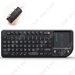 TD® Mini Clavier sans fil (QWERTY) 2,4 GHz avec Touchpad pour PC, PAD, XBox 360, PS3, TV box Google Android, HTPC, IPTV NOIR