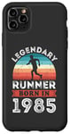 Coque pour iPhone 11 Pro Max Legendary Runner born 1985 40e anniversaire cadeaux course