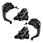 Shimano Dura Ace R9180 Di2 Hydraulic Disc TT Levers & R9270 Flat Mount Brake Set - 12 Speed